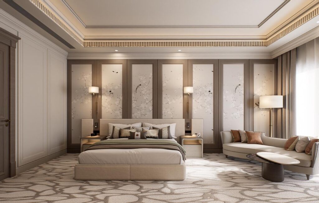 Luxury bedroom at Kuber Resort